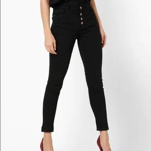Zara High Waist Black Jeans